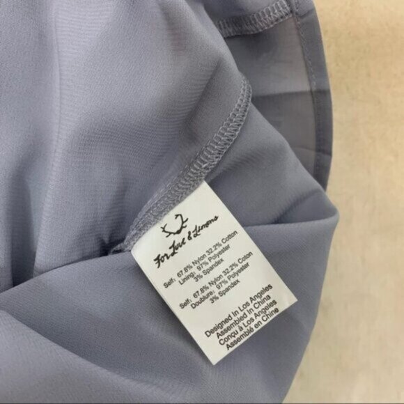 For Love & Lemons Women's Theodora Bell Sleeve Mini Dress Lace Purple Small - Picture 11 of 16